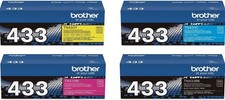 Brother TN433 Genuine OEM Black & Color High Yield Toner Set 4-Pack, New picture