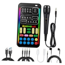 I9 Voice Changer Sound Card Kit with Microphone & Monitor Earphone | Real-Time picture