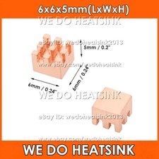 Pure Copper 6-17mm  Square Copper Heatsink Radiator Cooler With or Without Tape picture