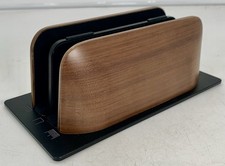 Vertical Laptop Stand, Black Walnut Wood, Desk Holder, Dock, For MacBook picture