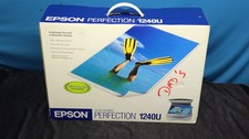 Vintage Epson Perfection 1240U Color Flatbed Scanner USB PC Mac New In Box picture