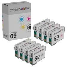 8 T069 Reman BLACK COLOR Ink Cartridge for Epson T0691 Stylus cx7400 nx515 nx110 picture