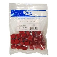 ICC Module cat 6 ez 25 pk red TDICC-IC107L6CRD Installation Accessories picture