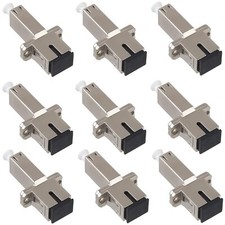 9 Pack Singlemode LC Female to SC Female Fiber Optic Adapter Hybrid Connector... picture