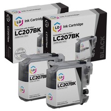 LD Comp LC207 2pk Extra HY Black for Brother MFC-J4320DW MFC-J4420DW MFC-J4620DW picture