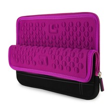 Black Slim Laptop Protective Case Zip Sleeve For 13