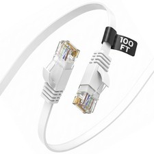 Flat Cat 6 Ethernet Cable 100 FT, 10Gbps Cat6 LAN Cable picture