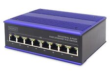 DIGITUS PoE Netzwerk-Switch - 8-Port Fast Ethernet - DIN-Rail Montage - Klemmlei picture