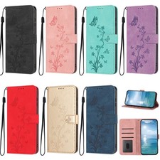 Flip Flower Butterfly Card Wallet Cover Case For S26 S25 S24 S23 S22 S21 S10 S20 picture