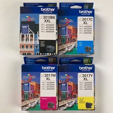 Lot/Set of 4: OEM GENUINE BROTHER LC3019BK XXL LC3017C XL LC3017M XL LC3017Y XL picture