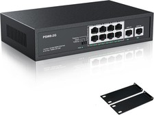 8 Port Gigabit PoE Switch w/ additional 2 Gig Uplink, Max Output 120W 803.af/at picture