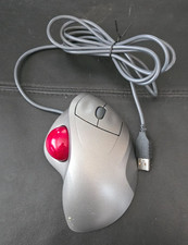 Logitech USB Wired T-BB18 Trackball Mouse - Tested Working Good picture
