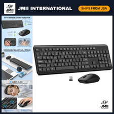 Wireless Ergonomic Keyboard & Mouse Combo - Silent, Long Battery Life, 2.4G Cord picture