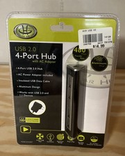 Gear Head USB 2.0 4-Port Triangle Hub with AC Adapter - New Sealed UH5200T picture