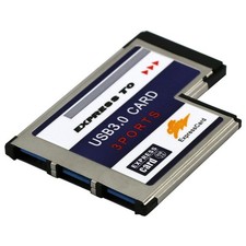 3 Ports USB 3.0 to Expresscard 54mm Adapter Converter for PCMCIA Express Card picture