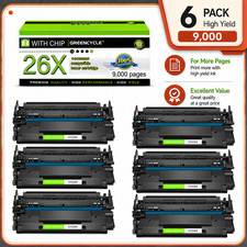 GREENCYCLE 6PK CF226X 26X Toner Cartridges Fits for HP LaserJet Pro M402dne M402 picture