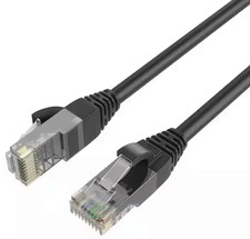 2x QualGear 50 ft. Outdoor Cat 6 High-Speed Ethernet Cable QG-CAT6O-CCA-50FT-BLK picture