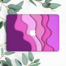Pink Wave Abstract Gradual Lines Hard Case For Macbook Pro 13 14 15 16 Air 13 picture