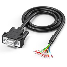 DB9 Female Breakout Cable 5FT, RS232 D-Sub 9 Pin to Bare Wire Cable with Labe... picture