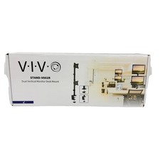 VIVO Dual Computer Monitor Desk Mount Stand, Vertical Array, 2 Screens up to 34