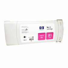 Genuine HP 81 Magenta 680ml Dye Ink C4932A DesignJet 5000 5500 picture