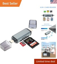 Dust-Proof SD Card Reader for USB C & Lightning Devices - Fast Data Transfer picture
