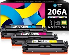 Smart Ink 3 Color Combo Pack Compatible Toner Cartridge Replacement for HP 206A picture
