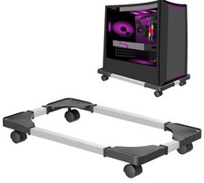 NEW Adjustable Mobile CPU Stand, Computer tower stand Adjustable PC Stand with 4 picture
