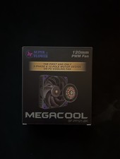 Super Flower Megacool 120mm Single Pack Fan 3300 RPM Black Dual Ball Bearing picture