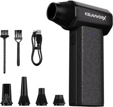 Compressed Air Duster, 110000RPM Electric Air Duster, 3-Gear Mini Blower with Fa picture