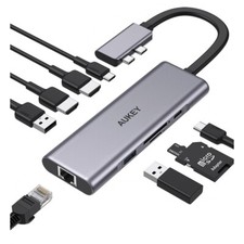 9-in-2 USB-C Docking Station, 2*USB 3.1 Type C Male to HDMI*2, Massive Expansion picture