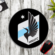 MINNESOTA UNITED FC CUSTOM ROUND PC DESK MAT MOUSE PAD HOME SCHOOL GIFT SOCCER picture