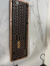 AZIO Retro Classic Mechanical Keyboard Copper Black Missing F6 picture