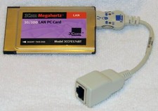 3Com 10/100 PCMCIA Ethernet LAN PC Card 3CCFE574BT with NEW Dongle Cable picture