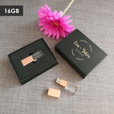 Custom 32GB Rose Gold USB Flash Drive & Box, Wedding Gifts, Personalized Gift picture