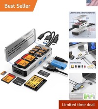 Compact 8-in-1 USB Card Reader for Phones, Pads, PC & Laptops - Easy Data Access picture