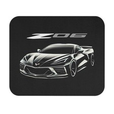 Corvette C8 Z06 Mouse Pad – Black Supercar Graphic Design picture