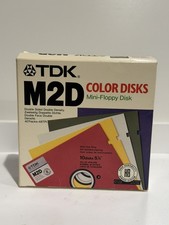 TDK M2D Mini Floppy Disk 10 Pack Double Sided Double Density Sealed Vintage picture