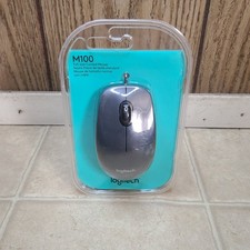 Logitech M100 Full Size Corded USB Optical Mouse New  picture