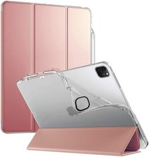 For iPad Pro 11 Case 2020/2018 Poetic Tri-fold Flip Tablet Smart Cover Rose Gold picture