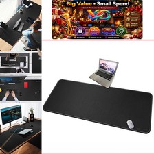 Large PU Leather Desk Mat 59 x 27.5 Inch XXL Black Non-Slip Desk Pad Protector picture
