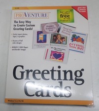 vintage computer software Greeting Cards ProVenture Windows 3.1/95/98 sealed picture