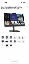 Brand New ThinkVision 23.8 inch IPS FHD 75hz Multimedia Monitor - T24v-30 picture