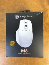 Keychron M6 8K Wireless Mouse White PixArt 3950 Silent Micro Switch (MSKCM6SA24) picture