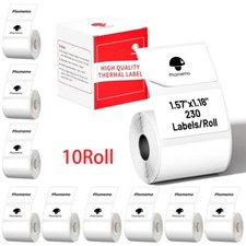 10Rolls 40x30 Sticker Label Self-Adhesive Paper for Phomemo M110 Thermal Printer picture