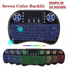 Handheld Keyboard - Rechargeable Backlit Bluetooth Touchpad Mouse 2.4gH  7 COLOR picture