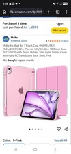 Ipad Case Pink Tri-Fold Folding Folio Tablet Case Cover Protective Folio picture