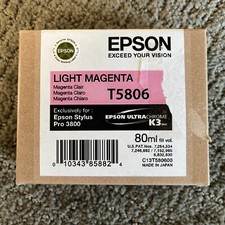 Epson Pro 3800 Genuine Light Magenta Ink T5806 80ml Sealed 04-2014 picture