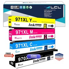 LCL 970XL 971XL Ink Cartridges 4-Pack for HP Officejet Pro X451DN X476DN MFP picture