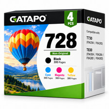 DesignJet 728 Ink (4-Pack) Compatible for HP (300ML) T730 T830 Plotter Printer picture